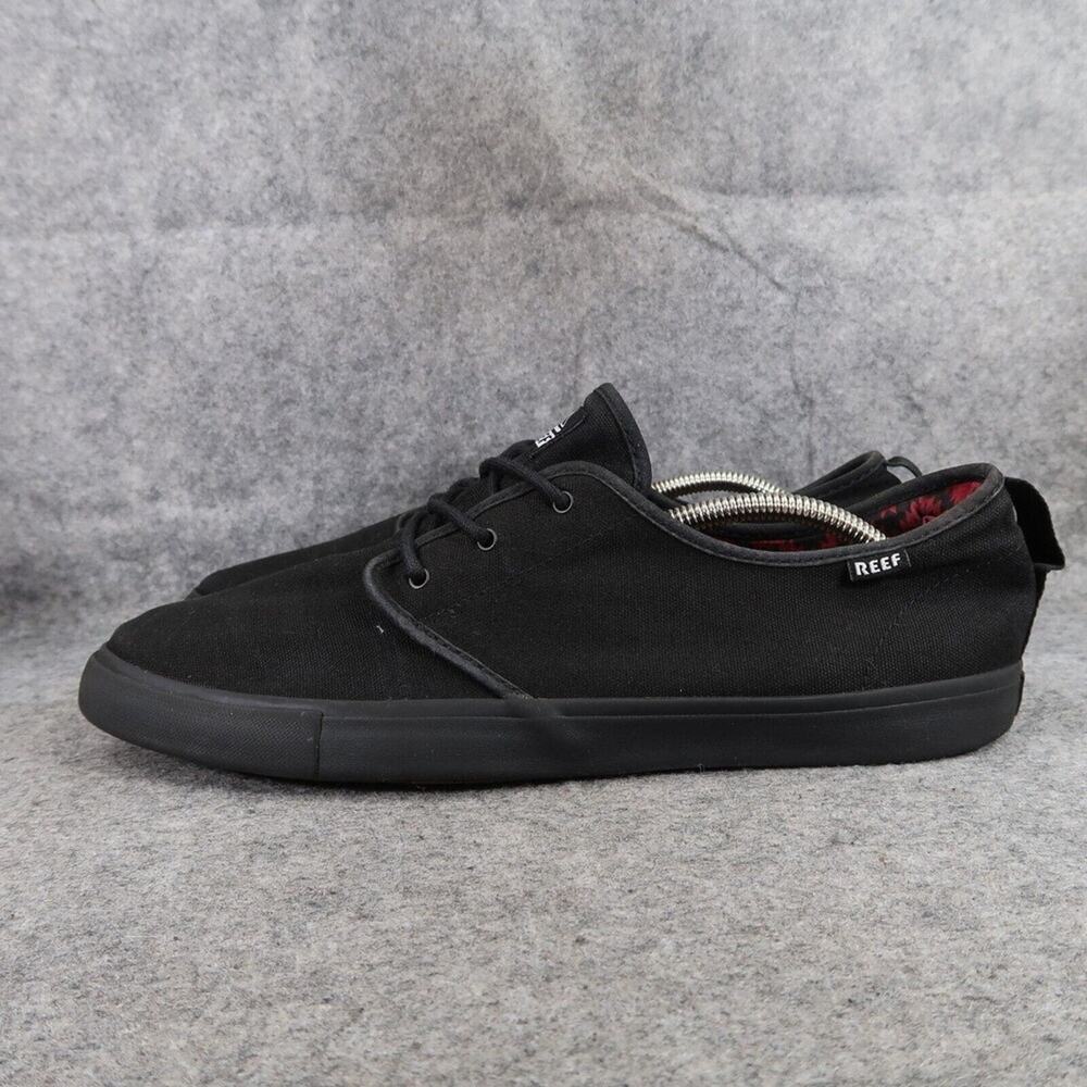 Reef Shoes Mens 12 Sneakers Casual Canvas Black Lace Up Landis 2 Lifestyle Beach - Picture 4 of 14